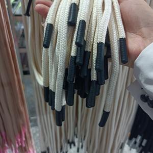 High Strength <b>Braided</b> Drawcord Cotton <b>Cord</b> with Silicone Dipped End for Hoodie Tracksuits Jogger Shorts Casual Clothing Garment - Product Image 5