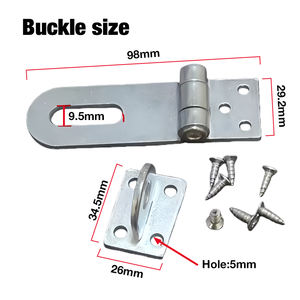 Verdickter verzinkter geschweißter Haken für Hochleistungs-Eisen box Großer Werkzeug kasten 3,0-Zoll-Türschlosshaken - Product Image 6