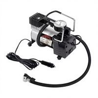 Durable Plastic 7-Series Head Motor Tire Inflator High Power Single Cylinder Air Pump 30-Blade Rotor Single-Bar Design 12V