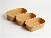 Offre Spéciale – Contenant Alimentaire Rectangulaire 2 compartiments en Bagasse Biodégradable et Écologique, Compatible Micro-ondes, Résistant à la Chaleur, Idéal pour le Camping