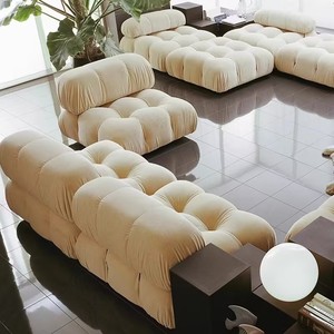 أريكة قطاعية إيطالية من القماش بتصميم عصري وبسيط لشخص واحد، مناسبة للفنادق أو الفلل أو الشقق، بتصميم شبكي عصري - Product Image 2