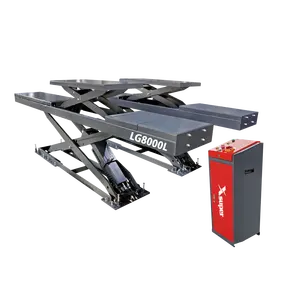 High quality double level scissor lift for Automotive Alignment with mechanical lock and pneumatic unlocking device