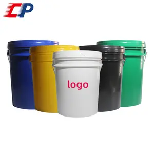 baldes de plástico de qualidade alimentar de 5 galões, não tóxicos e inodoros, com tampa e alça, vazamento por atacado