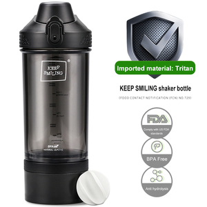 Thiết Kế Mới 500Ml Đo Rõ Ràng Công Nghệ Nhựa Shaker Protein Uống Chai Nước Với Trộn Bóng Không Độc Hại Nóng Lạnh - Product Image 4