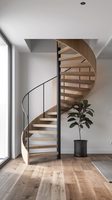 Escaliers circulaires d'escalier en spirale moderne préfabriqué pour la conception intérieure de luxe