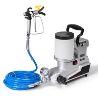 Semprotan Cat Airless Bertekanan Tinggi Elektrik dengan Motor Brushless, Kapasitas 2L, 1600W, Portabel, Rumah Tangga, Ukuran Kecil
