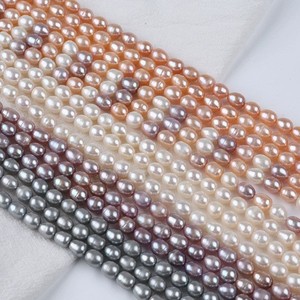 Perlas de Agua Dulce Blancas Hechas a Mano en Zhuji, de 7-8 mm, Perlas Naturales en Forma de Metro Dispersas para Hacer Collares y Pulseras - Product Image 1