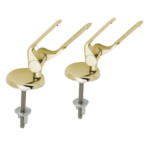 Bisagras doradas para asientos de inodoro, herrajes metálicos, paquete de 2 - Product Image 1