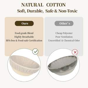 ตะกร้าใส่ขนมปังสไตล์ยุโรป หวายอินโดนีเซีย ทำด้วยมือแท้ๆ สำหรับการหมักแป้งขนมปังแบบพิเศษ - Product Image 4