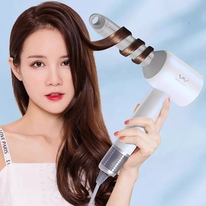 ไดร์เป่าผมอัตโนมัติ <span class=keywords><strong>Vivid</strong></span> <span class=keywords><strong>Vogue</strong></span> 2 in 1 ความเร็วสูง พร้อมที่ม้วนผม 12 โหมดเป่าผม ไดร์เป่าผมพลังสูง ไอออนบวกและไอออนลบ - Product Image 1