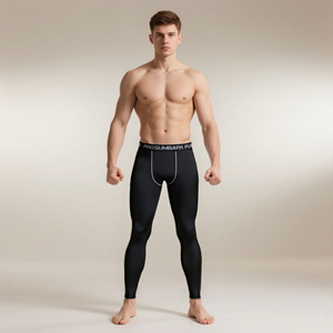 Wholesale Sportswear <b>Men's</b> <b>Pants</b> Ropa De Hombre Tight High Waist Style Compression Quick Dry Gym <b>Pants</b> <b>Men</b> Leggings - Product Image 2