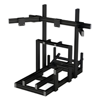 Cockpit de simulation de course VR avec cadre de simulateur de conduite en profilés aluminium 4080, configuration complète Sim Rig avec triple support et support unique