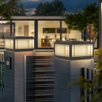 Lampadaire solaire LED moderne IP65 pour jardin et pelouse, pour l'extérieur villa, paysage, escalier, clôture, éclairage de pilier, style lumineux