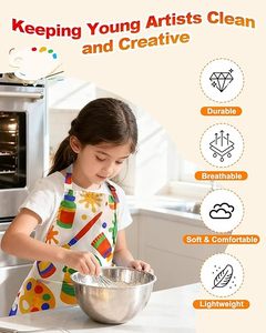 Tablier de <span class=keywords><strong>Peinture</strong></span> Imperméable pour Enfants avec 2 Poches, <span class=keywords><strong>Blouse</strong></span> d'Art Lavable pour Tout-Petits, Idéal pour la Cuisine, la Pâtisserie, les Loisirs Créatifs et les Activités Ludiques <span class=keywords><strong>en</strong></span> Classe - Product Image 5
