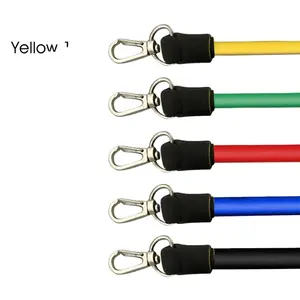 11pcs/set Pull Rope Fitness Exercises Resistance Bands Workout Yoga Pack with Handles