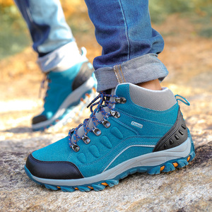 Chaussures de randonnée pour hommes, tige haute, dessus synthétique, doublure en polaire, semelle extérieure en caoutchouc, bottes de trekking isolées pour l'hiver - Product Image 4