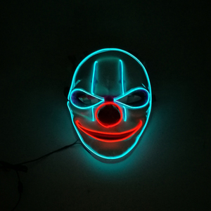 Haute qualité Clown visage EL fil scintillant dessin animé musique masque sensible néon Led bande lumineuse Camouflage masque alimenté par batterie - Product Image 1