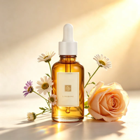 Flacon compte-gouttes en verre à fond épais avec logo personnalisé, 5ml/10ml/15ml/20ml/30ml/50ml/60ml/100ml, marron, pour sérum et huiles essentielles