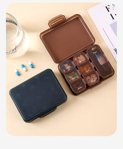 Boîte à médicaments à 7 compartiments, boîte de rangement portable pour pilules de voyage, pour ranger de petites boîtes à médicaments pendant sept jours de la <span class=keywords><strong>semaine</strong></span> - Product Image 1