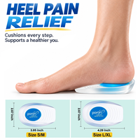Inserts de talon en Poron pour chaussures, coussinets en gel pour le confort du talon, absorption des chocs, marche, course à pied et usage quotidien