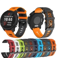 Bracelet universel en caoutchouc pour montre, 20mm, 22mm, pour Garmin Forerunner 745 645, en Silicone souple, à dégagement rapide, pour Samsung Gear S3