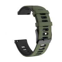 Bracelet de montre universel en silicone bicolore 20 mm 22 mm pour Garmin Forerunner 265 /265S/venu3/samsung galaxy Watch5