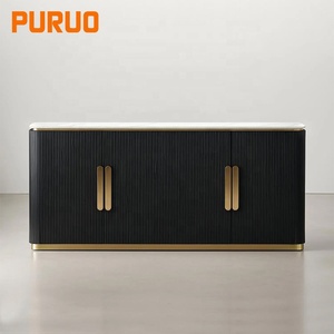 Credenza Classica in Legno Massello di Mogano, Multifunzionale per Arredamento Casa, Buffet e Decorazione Camera da Letto - Product Image 2