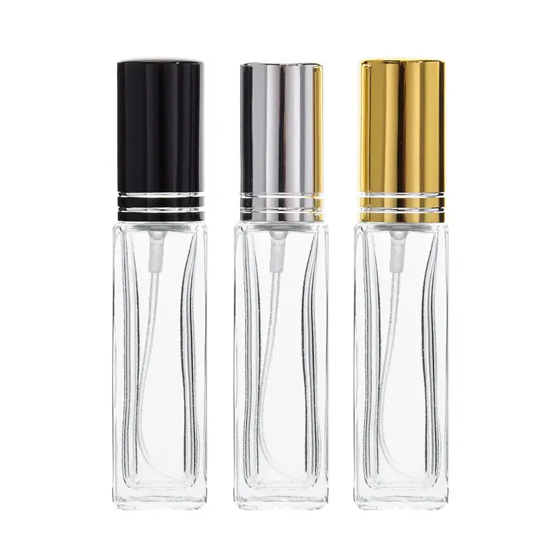Wholesale empty square shape perfume bottle 4ml 8ml in stock