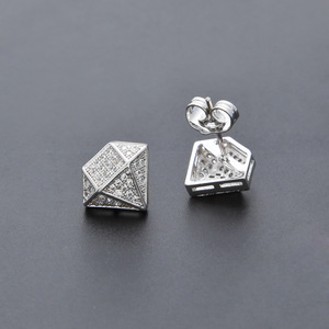 Pendientes de Diamantes en Oro Blanco E2883, Joyería Fina de Lujo para Mujer con Diamantes Naturales - Product Image 4