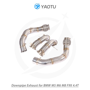Tubo de Escape Delantero Recto de Acero Inoxidable SS304 de Alto Rendimiento YT con OPF para <span class=keywords><strong>BMW</strong></span> F9X M5 <span class=keywords><strong>M6</strong></span> <span class=keywords><strong>M8</strong></span> 4.4T S63, Acabado Brillante - Product Image 2