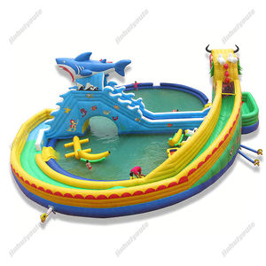 สไลเดอร์น้ำเป่าลมรูปหมีขั้วโลก/เพนกวินธีมหิมะ ขนาดเล็ก สำหรับใช้ในร่ม/กลางแจ้ง วัสดุ PVC คุณภาพสูง ประกอบง่าย - Product Image 3