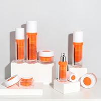 Ensemble de flacons magnétiques sans air personnalisés en gros, flacon de lotion en plastique, pot de crème rechargeable pour soins de la peau, emballage cosmétique avec logo personnalisé