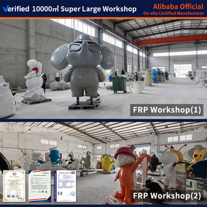 Scultura Mascotte in Fibra di Vetro per <span class=keywords><strong>Immagine</strong></span> Aziendale, Decorazione per Sale Espositive, Ornamento per Check-in con Personaggi Cartoon e Statuette - Product Image 6