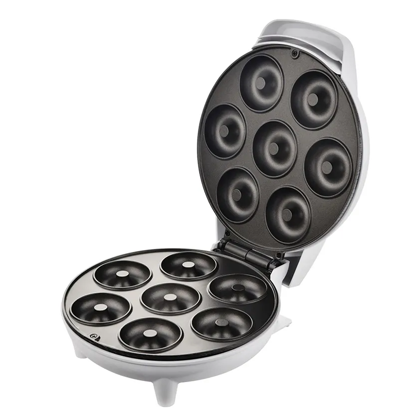 Uso Familiar Opcional Donut Hole Ring Cake Pop Placas Antiaderentes 7 Donuts Mini Donut Maker Machine