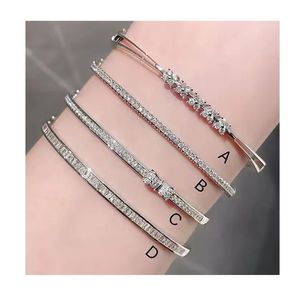 Xinfly 2023 Luxury Jewelry Brand 18k Solid Gold Woman Bling Real Diamond Tennis Bow <b>Bangle</b> <b>Bracelet</b> - Product Image 1