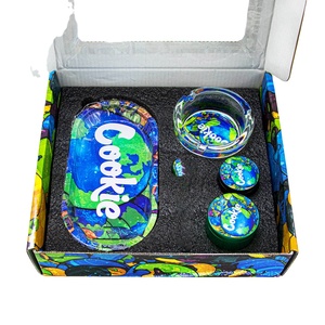 5 adet sigara kitleri Set özel Logo servis tepsisi ve öğütücü seti 5 in 1 sigara kiti aksesuarları seti - Product Image 2