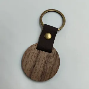 Yuvarlak Ahşap Anahtarlık, Özel Logo Toplu Lazer Gravürlü Anahtarlık, İşlenmemiş Ahşap Anahtarlık Etiketi, DIY Hediyelik Eşyalar ve El Sanatları için - Product Image 1
