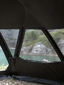Купольная палатка TECI из черной высококачественной ткани, палатка для кемпинга на открытом воздухе с изображением звездного неба