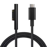 Câble de charge magnétique USB-C mâle vers Surface, cordon de charge USB-C tressé en nylon pour Surface