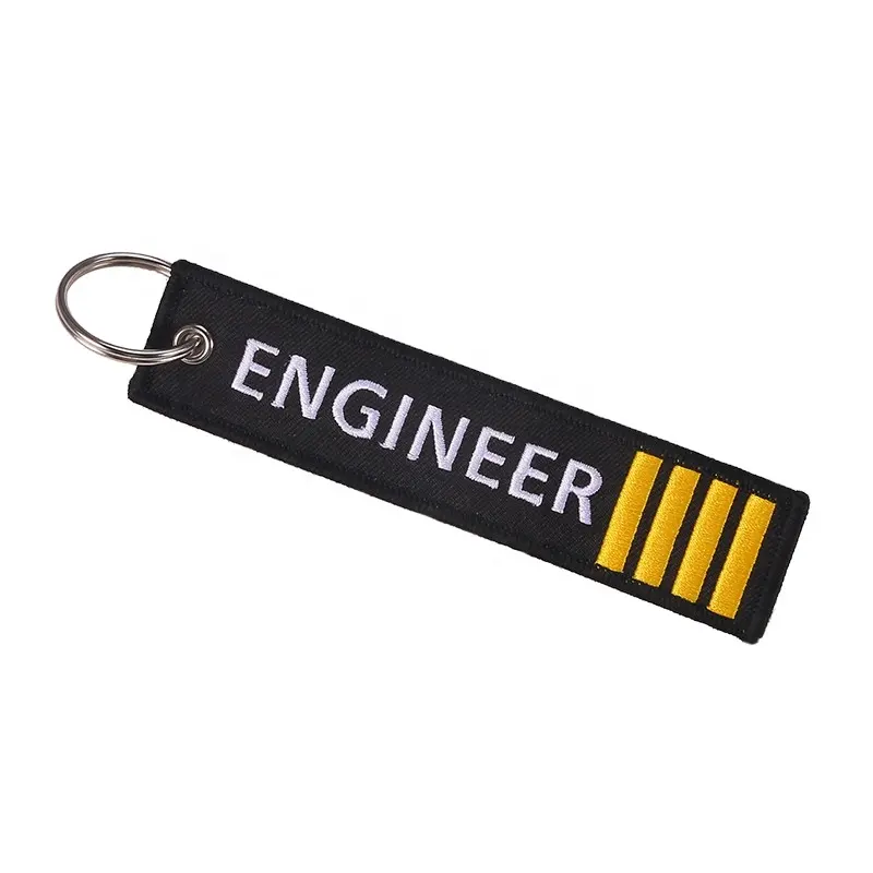 Remove Before Flight Engineer Key Chain Jewelry Embroidery Keyring Chain for Aviation Gift Customize Fashion Keychains