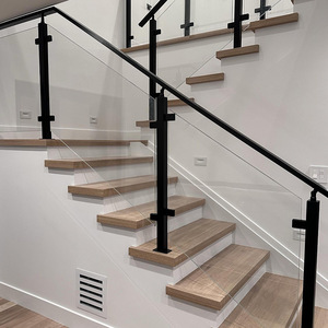 Modern Premium Balcony Staircase Glass Railing 304 Stainless Steel <strong>Framework</strong> for Villa Hotel Apartment Flooring Made Aluminium - Product Image 1