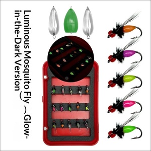 Set di ami artificiali a forma di insetto tossico per la pesca alla carpa, ami in acciaio inossidabile per la pesca di carpe, insetto tossico, melone a strisce bianche - Product Image 3