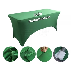 Cubiertas Promocionales Ajustables para Mesas de Exposiciones, Manteles Personalizados para Mesas Cuadradas de 8 pies, Fundas de Spandex para Eventos - Product Image 4