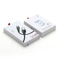 Câble de données USB personnalisé de haute qualité, chargeur, emballage papier avec boîte d'emballage en carton blister
