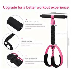 Bandes de résistance à pédales avec poignées, bandes d'exercice améliorées pour adultes pour un entraînement complet du corps - Product Image 3