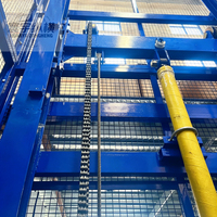 Monte-charge hydraulique à double rail pour entrepôt et chantier, pour le levage de marchandises sur 2 ou 3 étages