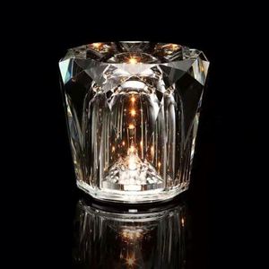 Lampe de chevet moderne rechargeable en cristal K9 avec LED et batterie à intensité variable - Product Image 3