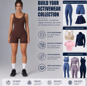 Combinaison de yoga sans coutures pour femme, bleu marine, dos ouvert, short cycliste froncé aux fesses, combinaison de <span class=keywords><strong>sport</strong></span>, body de gym - Product Image 2