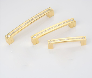 BAOCHUN 5 Inch <strong>Gold</strong> Rhinestone Kitchen Handles Cabinet Knobs Crystal <strong>Drawer</strong> <strong>Pulls</strong> - Product Image 1