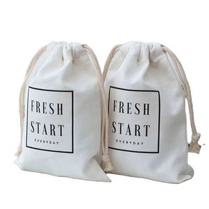 Customized Beige Organic Cotton Muslin Drawstring Soap Gift <b>Bag</b> for Promotion and <b>Dust</b> Protection - Product Image 5